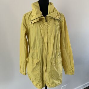 Eileen‎ Fisher Jacket Womens M Anorak Windbreaker Rain Jacket Yellow High Collar